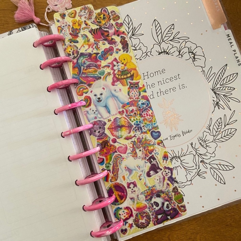 Handmade Lisa Frank Planner Bookmark